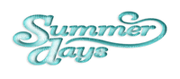 soave text summer days teal - Free PNG