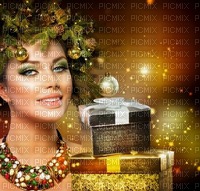 woman christmas bp - Free PNG