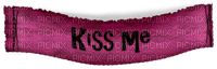 Kaz_Creations Deco Scrap Text Kiss Me Colours - δωρεάν png
