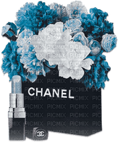 soave deco fashion bag flowers rose chanel blue - 免费PNG