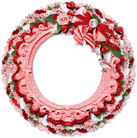 Cluster.Circle.Frame.Flowers.Text.Pink.Red - Free PNG