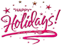soave text happy holidays  deco pink - 無料png