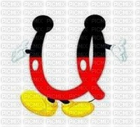image encre lettre U Mickey Disney edited by me - nemokama png
