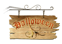Kaz_Creations Halloween Deco Sign - безплатен png