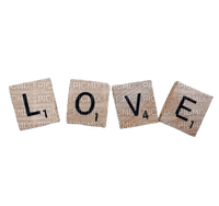 Love blocks vintage text deco [Basilslament] - PNG gratuit