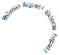 soave text welcome august blue brown - PNG gratuit