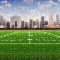 American Football Field with City - фрее пнг