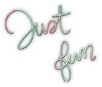 soave text just fun pink green - 免费PNG