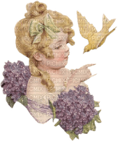 Girl with Bird - PNG gratuit