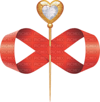 Kaz_Creations Deco Scrap Heart Pin Ribbon - png gratuito