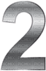 Kaz_Creations Numbers Silver 2 - gratis png