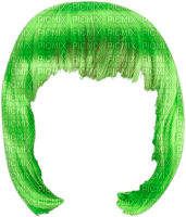 Wig, neon green - gratis png