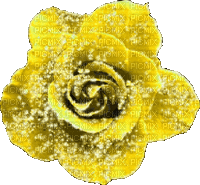 Animated.Rose.Yellow - By KittyKatLuv65 - Bezmaksas animēts GIF