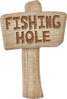 Kaz_Creations Sign Logo Text Fishing Hole - PNG gratuit
