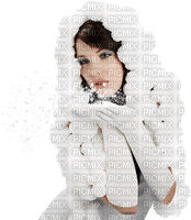 Femme avec un bonnet blanc - ücretsiz png