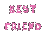 text best friend pink postcard deco tube  gif anime animated animation fun - Free animated GIF
