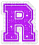 Kaz_Creations Animated Alphabet Purple R