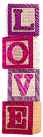 Blocks.Love.Text.Beige.White.Pink.Purple - PNG gratuit