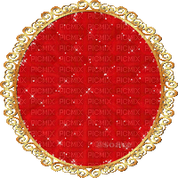 soave background animated  vintage circle red gold - GIF animé gratuit