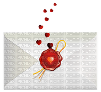 Kaz_Creations Valentine Deco Love Hearts Letter Envelope - Free PNG