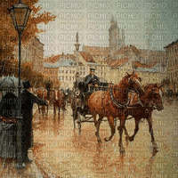 caballos otoño  dubravka4 - Gratis animeret GIF