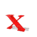 Kaz_Creations Alphabets Jumping Red Letter X - Ilmainen animoitu GIF