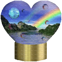 heart globe - Ingyenes animált GIF