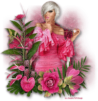 mujer rosa - ücretsiz png