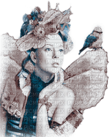 soave woman vintage fairy wings blue brown - δωρεάν png