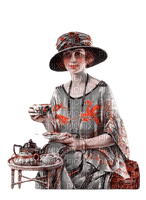 loly33 femme vintage café - 免费PNG