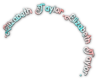 soave Elizabeth Taylor text pink teal - PNG gratuit