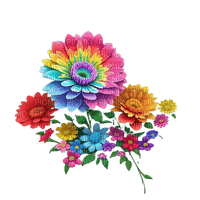 fiori colors bouquet - Free PNG
