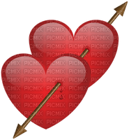 two hearts arrow - zadarmo png