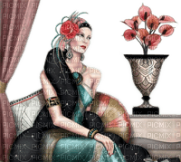Rena Art Deco Woman Frau - zadarmo png