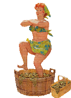 woman grapes bp - Darmowy animowany GIF