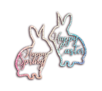 kikkapink happy easter text png spring quote - δωρεάν png