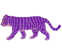 Sparkle tiger purple - GIF animasi gratis