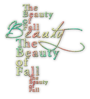 soave text autumn beauty fall pink green yellow - δωρεάν png