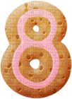 Kaz_Creations Numbers Biscuit 8 - png grátis