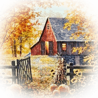soave background vintage transparent autumn house - Free PNG