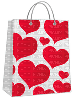 Kaz_Creations Valentine Deco Love Hearts Gift Bag - PNG gratuit