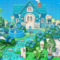 Blue Spring Animal Crossing Town - gratis png