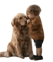 Petit garçon avec son chien - ücretsiz png