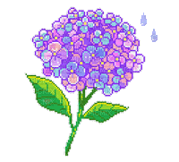 purple flowers pixel art - Gratis geanimeerde GIF