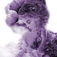 Y.A.M._Fantasy woman girl Josephine Wall purple - zdarma png