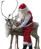 Santa with Christmas animals bp - nemokama png