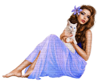 Femme Lilas Chat Blanc:) - kostenlos png