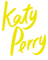 Kaz_Creations Logo Text Katy Perry Yellow - ingyenes png