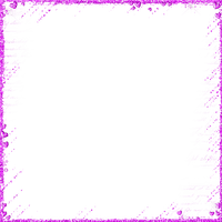 Purple Glitter and Hearts Frame - Free PNG