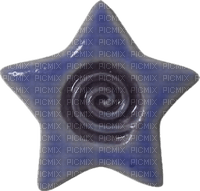 ceramic blue star with swirl - darmowe png